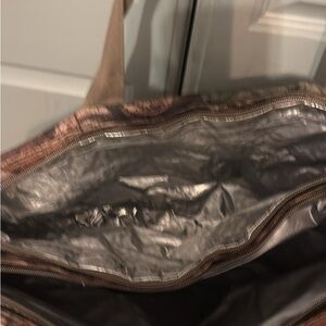 Insulated Tote Bag in Metallic Bronze and Black